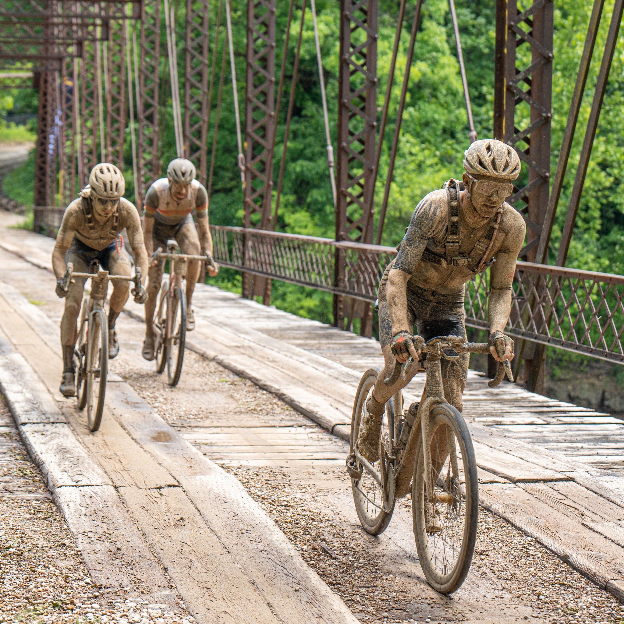 Gravel Power on a bridge