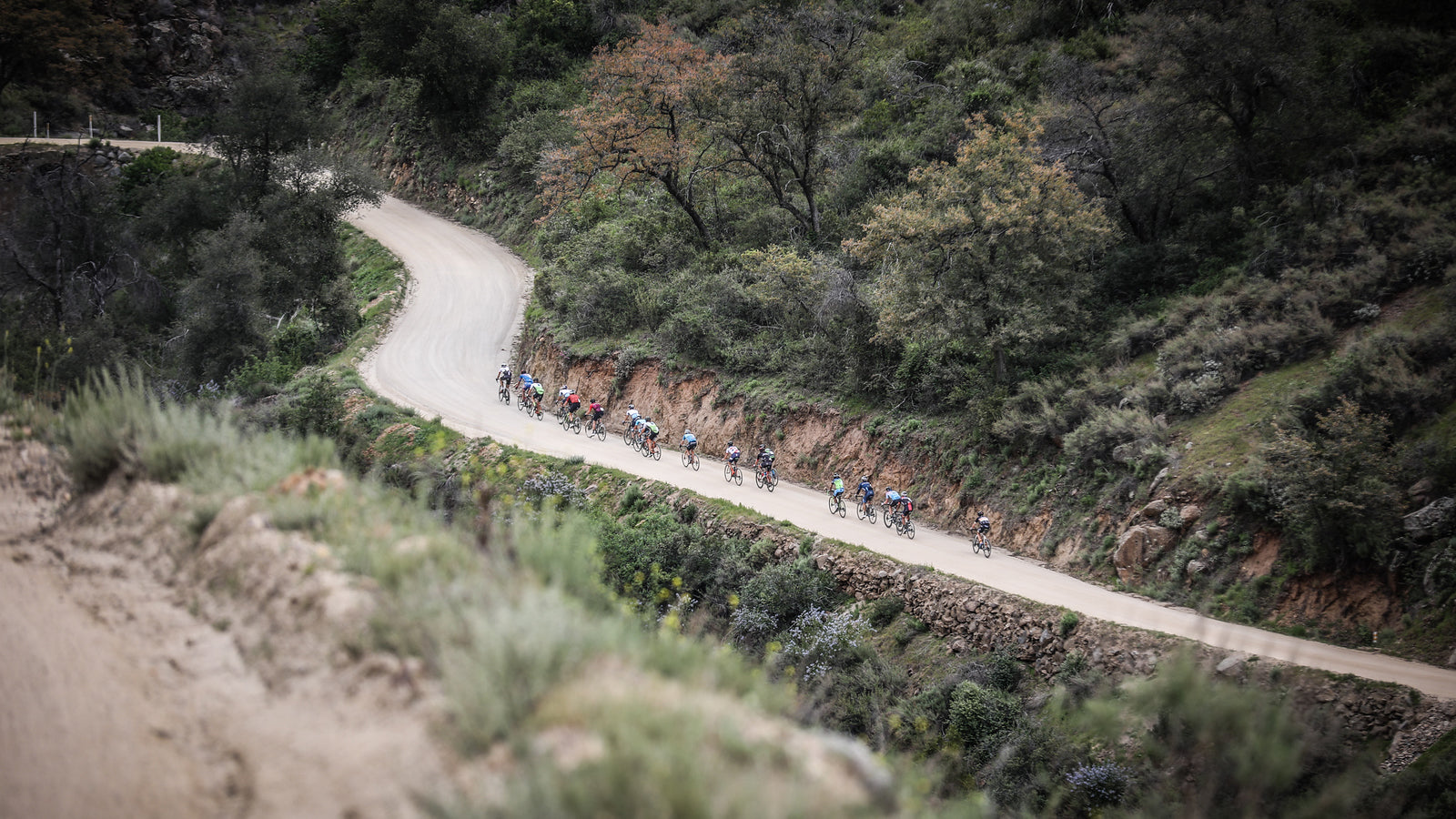 Riders in black canyon