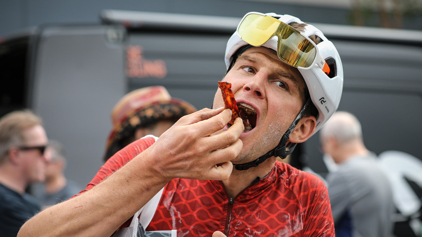 ted king eating bacon