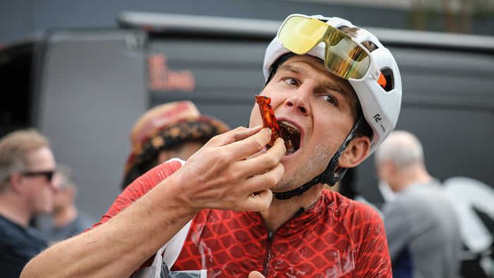 ted king eating bacon