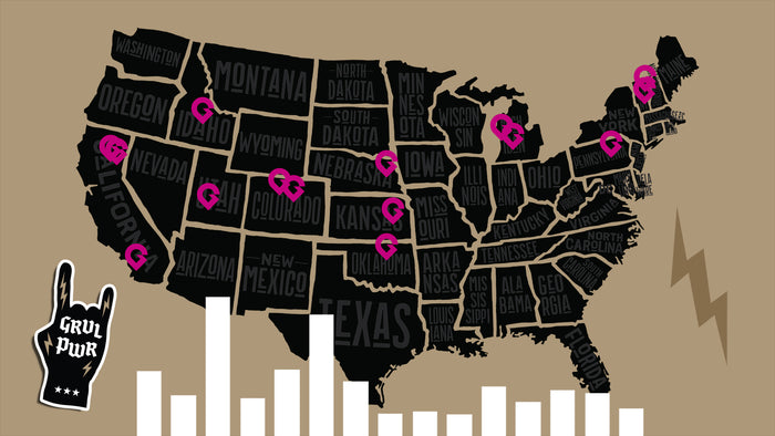 Pure Gravel Power Rankings Map