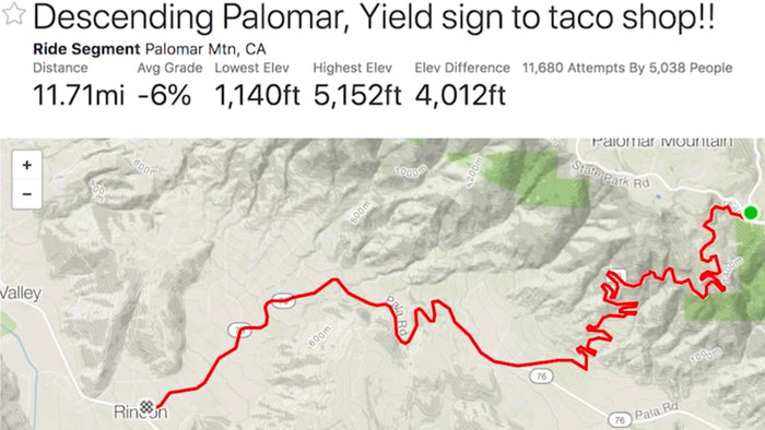 Descending Palomar map