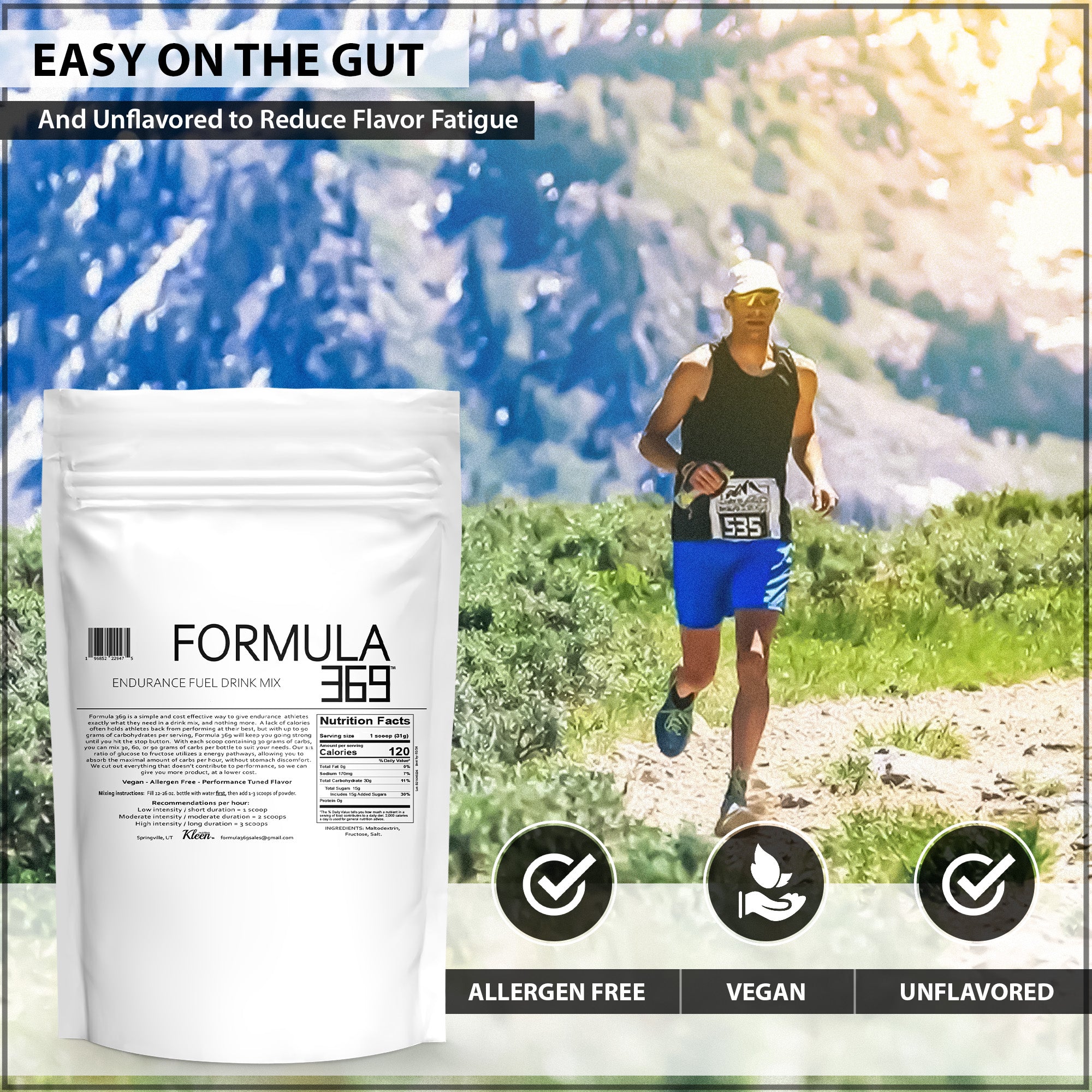 3 pounds, 45 servings - Formula 369 Endurance Fuel Drink Mix