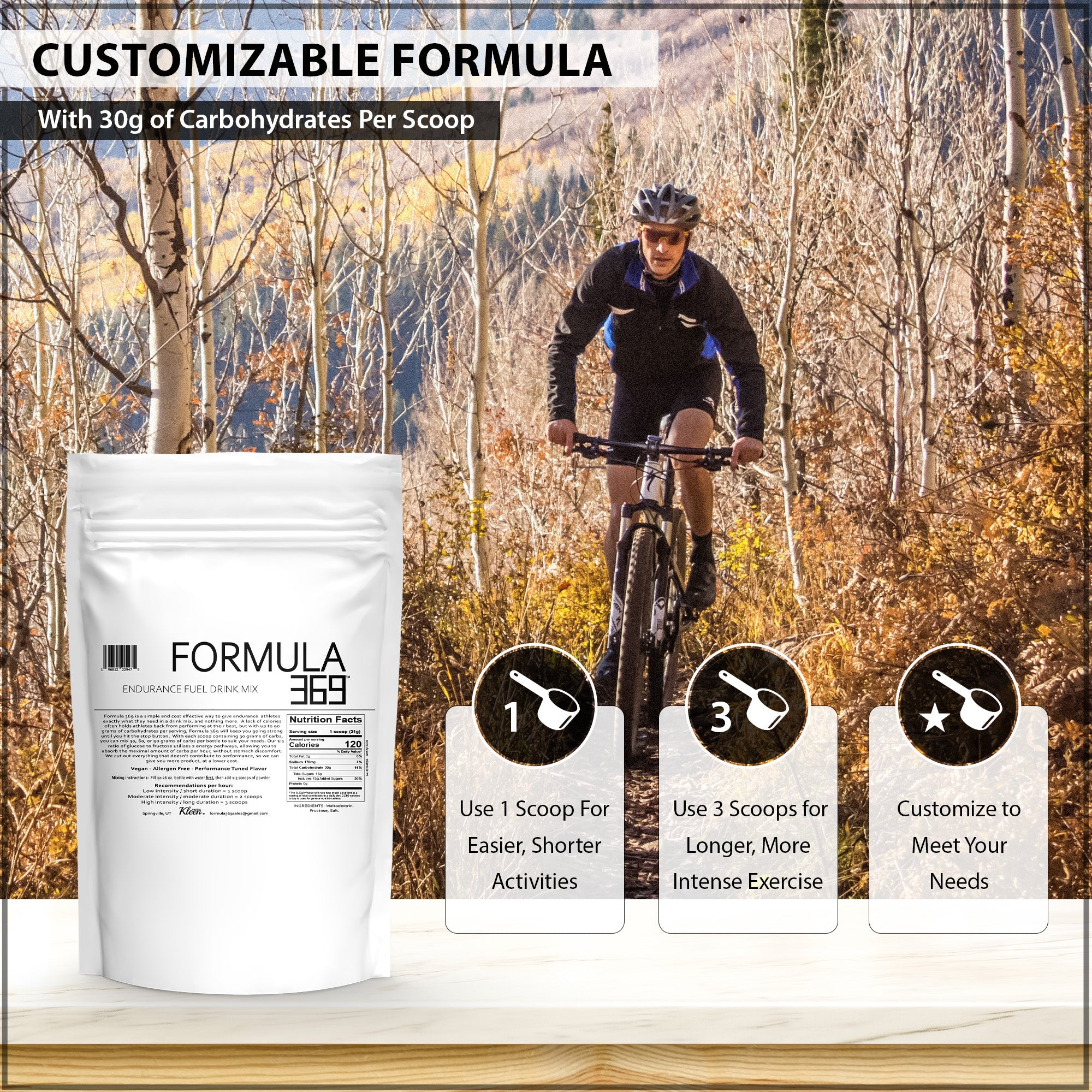 5 pounds, 73 servings - Formula 369 Endurance Fuel Drink Mix