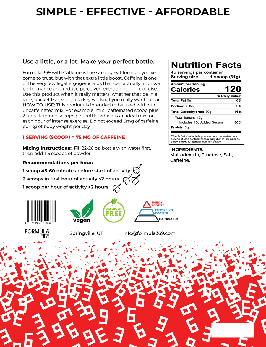 Formula 369 with CAFFEINE - 3 pound 45 servings
