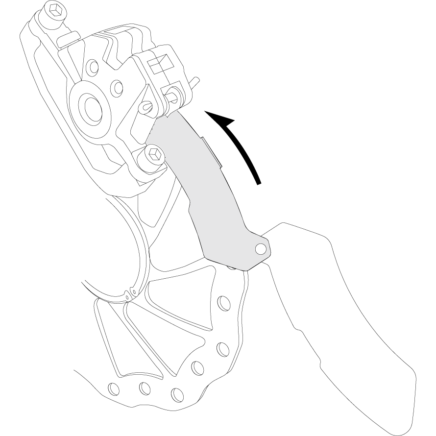 Birzman Disc brake tool instructional diagram