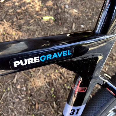 Pure Gravel Sticker on bike