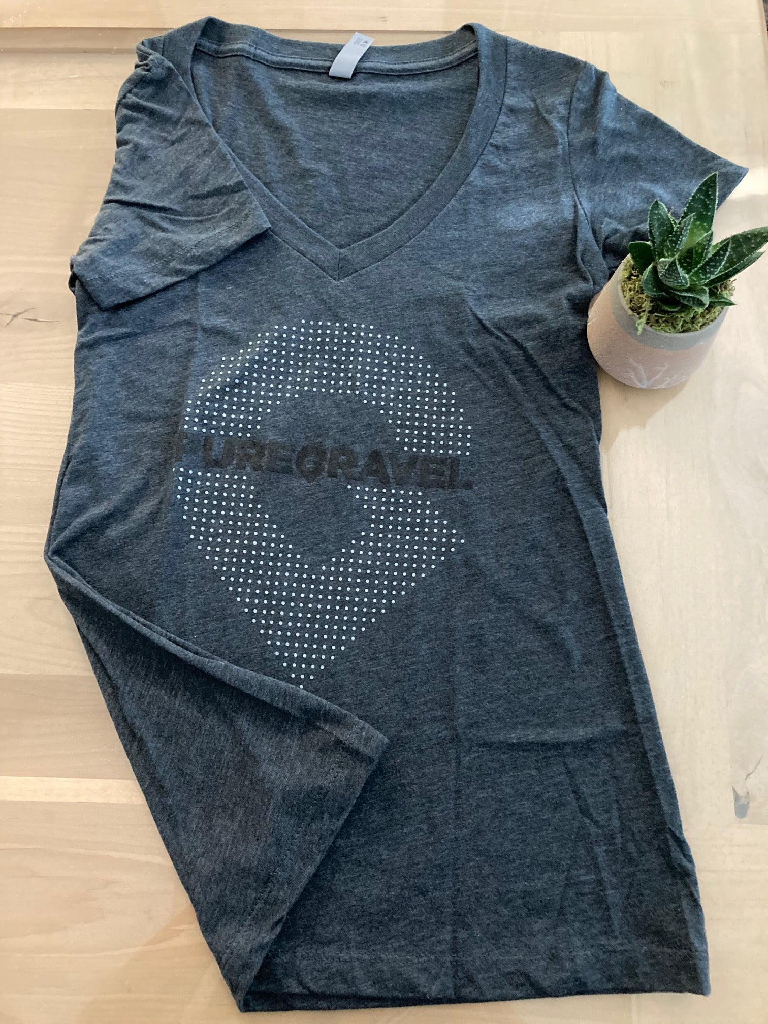 Pure Gravel women's v-neck t-shirt